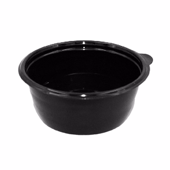 Levesestál műanyag 500 ml fekete 50 darabos 15081