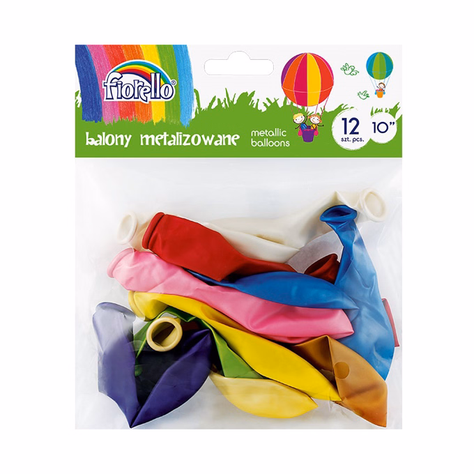 Lufi FIORELLO 10" 12 darabos metál színek