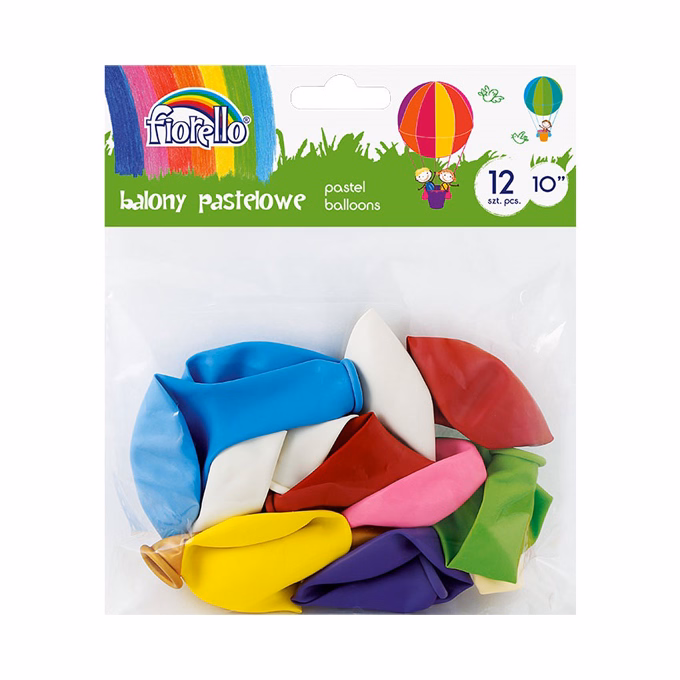 Lufi FIORELLO 10" 12 darabos pasztell színek Lufi FIORELLO 10" 12 darabos pasztell színek