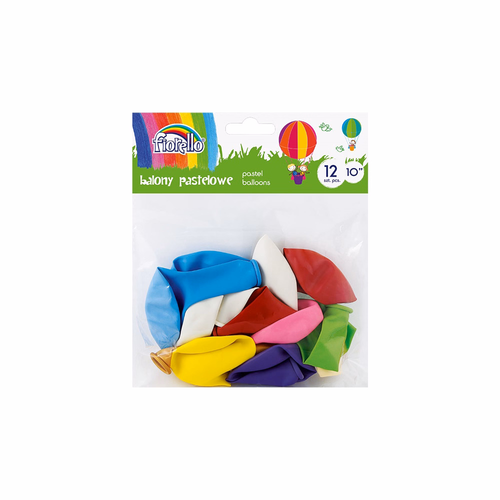 Lufi FIORELLO 10" 12 darabos pasztell színek Lufi FIORELLO 10" 12 darabos pasztell színek