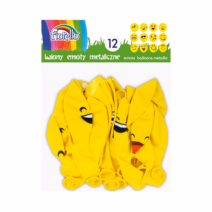 Lufi FIORELLO Metallic mintás vegyes érzelmek 12" 12 darabos