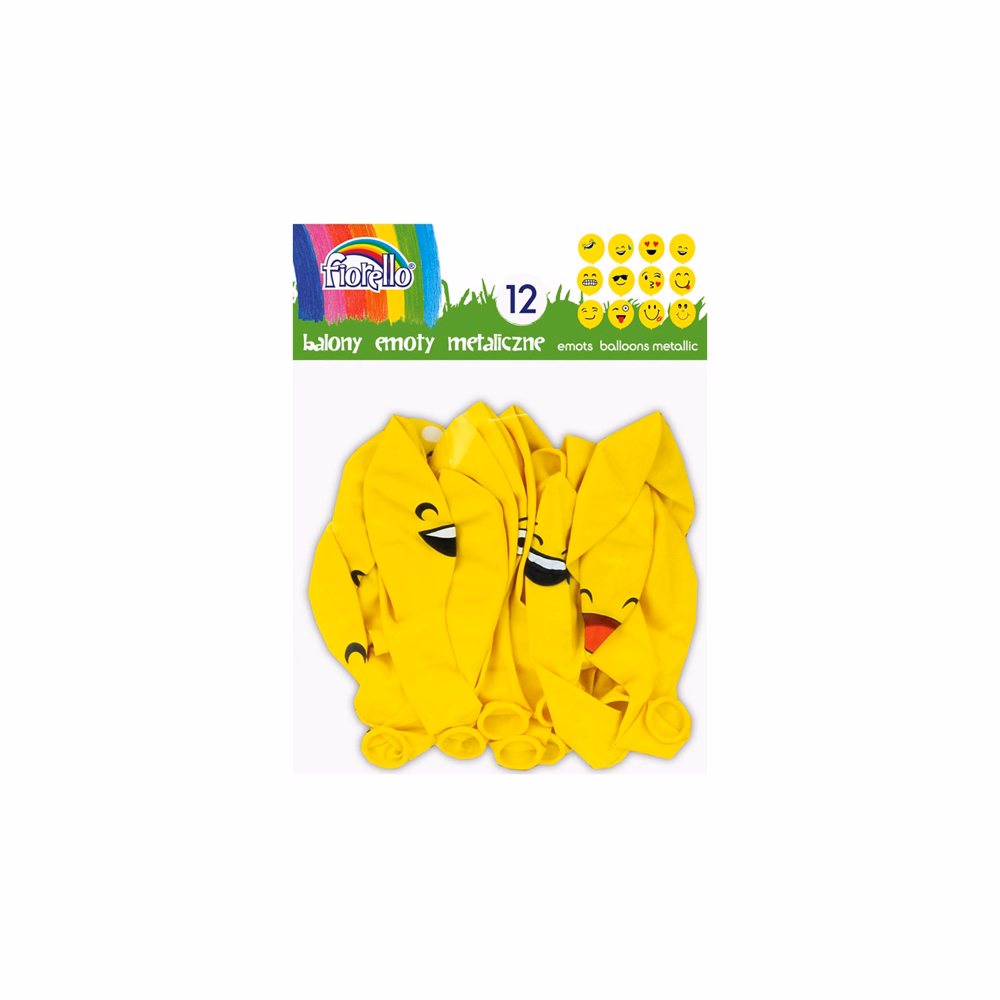Lufi FIORELLO Metallic mintás vegyes érzelmek 12" 12 darabos