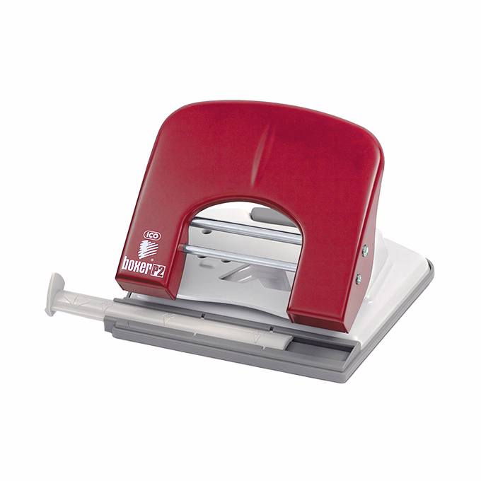 Lyukasztó BOXER P2 2 lyukú fém 30 lap piros Lyukasztó BOXER P2 2 lyukú fém 30 lap piros