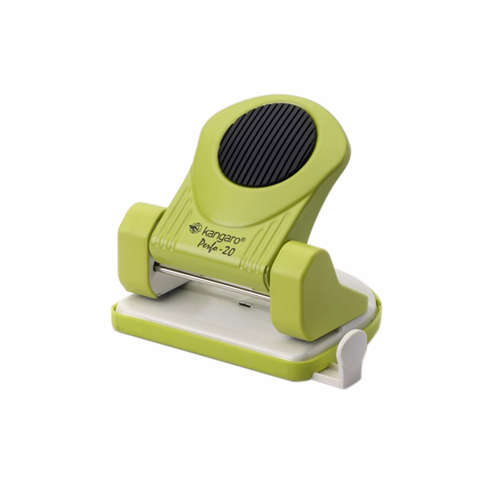 Lyukasztó KANGARO Perfo-20 2 lyukú világoszöld