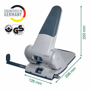 Lyukasztó LEITZ 5180 nagyteljesítményű 2 lyukú 65 lap kék