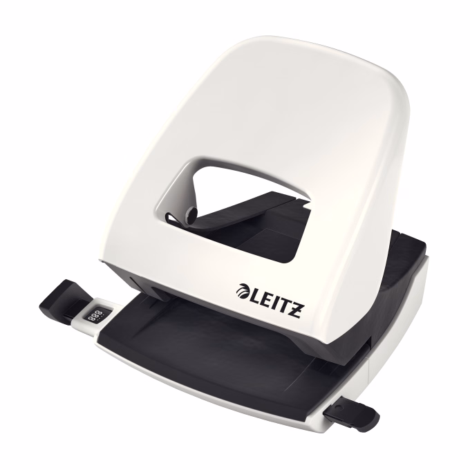 Lyukasztó LEITZ Nexxt Wow 5008 2 lyukú fém 30 lap metál fehér