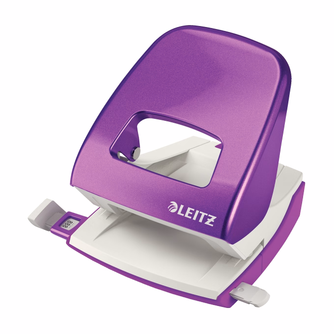 Lyukasztó LEITZ Nexxt Wow 5008 2 lyukú fém 30 lap metál lila