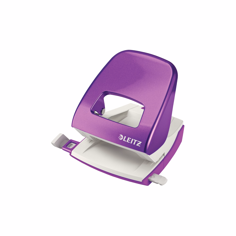 Lyukasztó LEITZ Nexxt Wow 5008 2 lyukú fém 30 lap metál lila