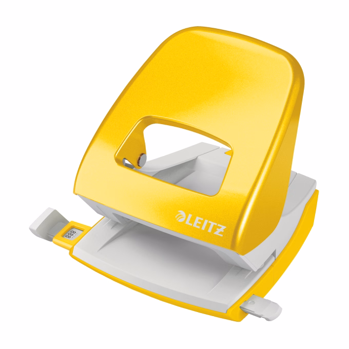 Lyukasztó LEITZ Nexxt Wow 5008 2 lyukú fém 30 lap metál sárga