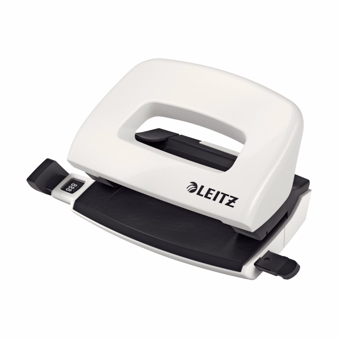 Lyukasztó LEITZ Nexxt Wow mini 2 lyukú fém 10 lap metál fehér