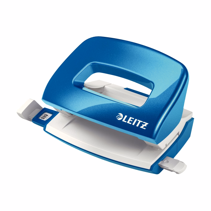 Lyukasztó LEITZ Nexxt Wow mini 2 lyukú fém 10 lap metál kék