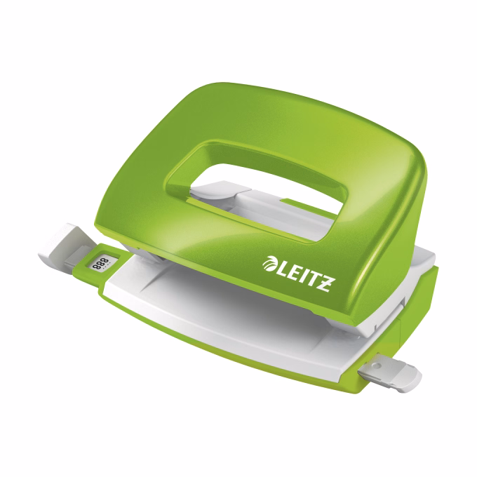 Lyukasztó LEITZ Nexxt Wow mini 2 lyukú fém 10 lap metál zöld