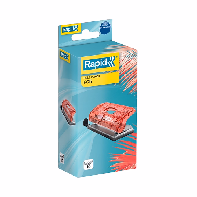 Lyukasztó RAPID Colour Breeze mini 2 lyukú korall