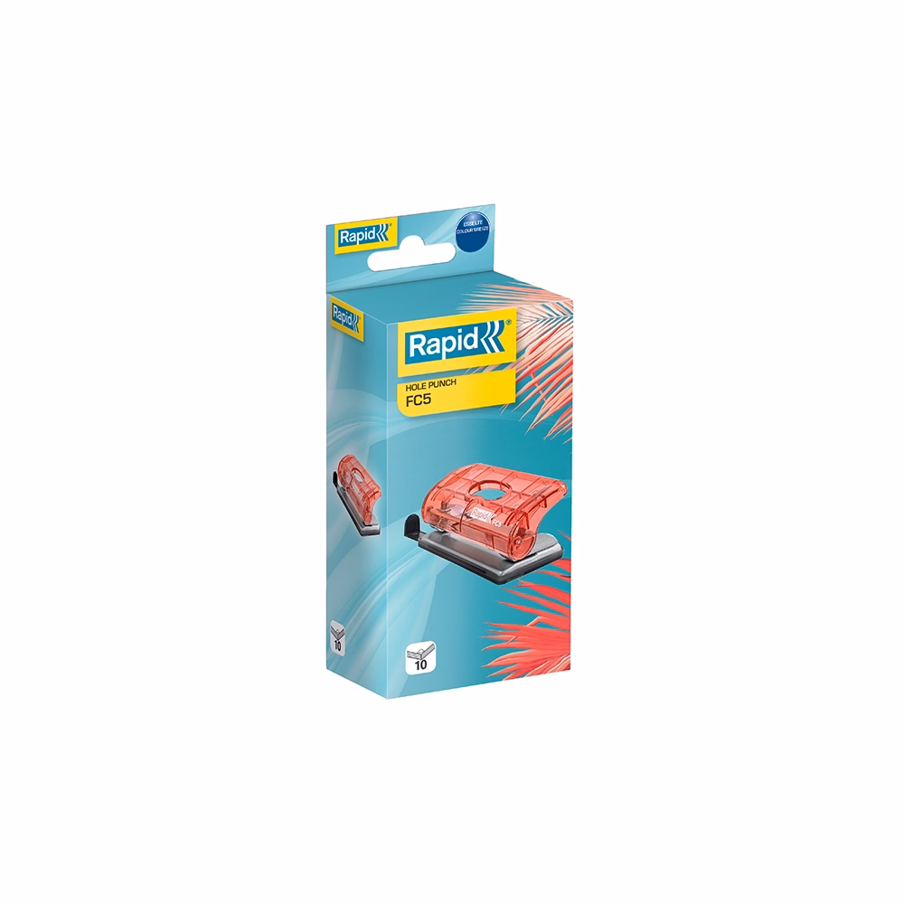 Lyukasztó RAPID Colour Breeze mini 2 lyukú korall