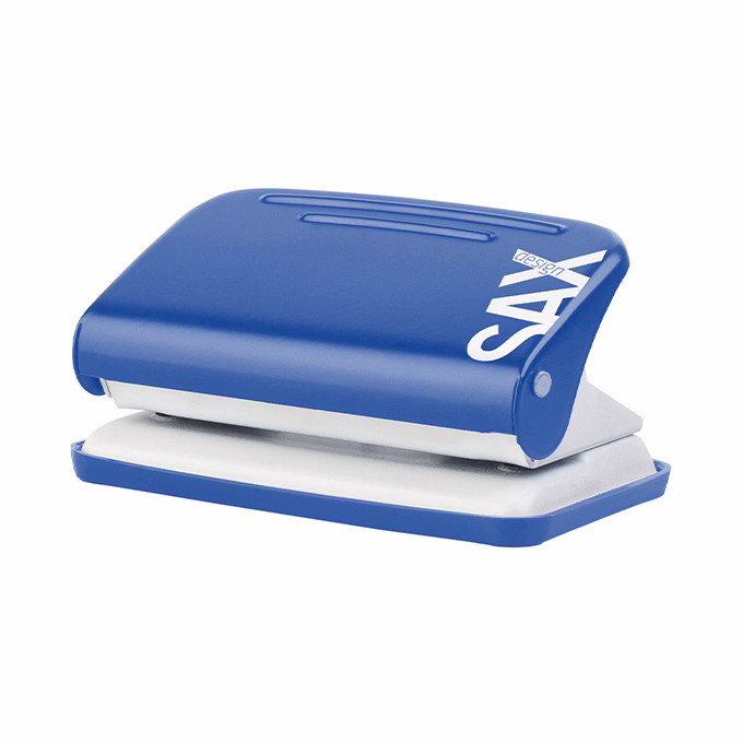 Lyukasztó SAX 218 Design 2 lyukú fém 12 lap kék