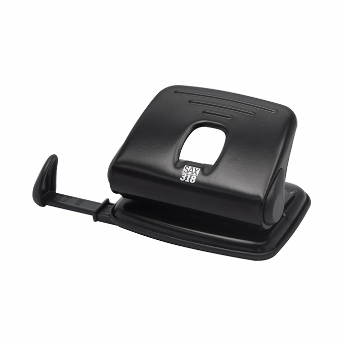 Lyukasztó SAX 318 2 lyukú fém 15 lap fekete