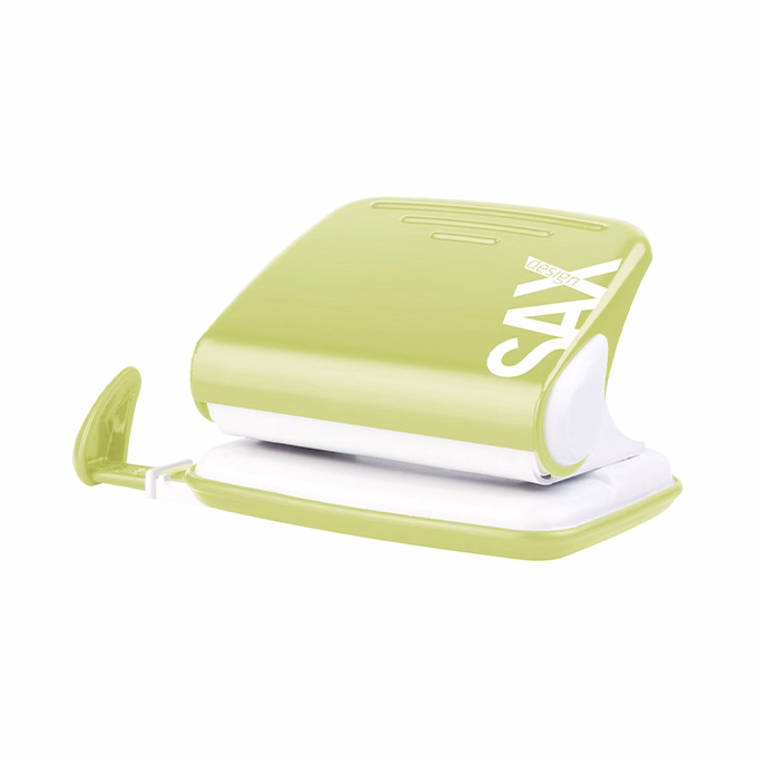 Lyukasztó SAX 318 Design 2 lyukú fém 20 lap világoszöld