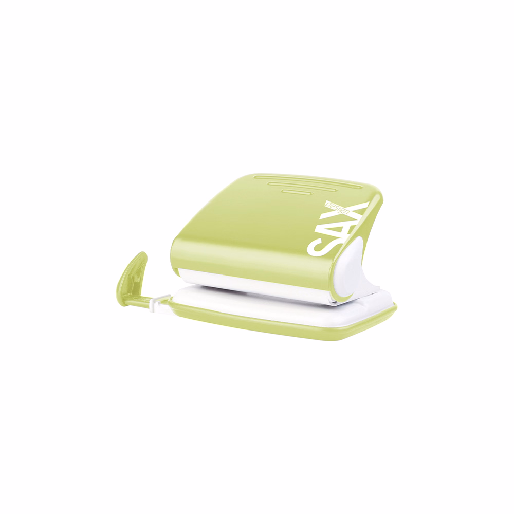 Lyukasztó SAX 318 Design 2 lyukú fém 20 lap világoszöld