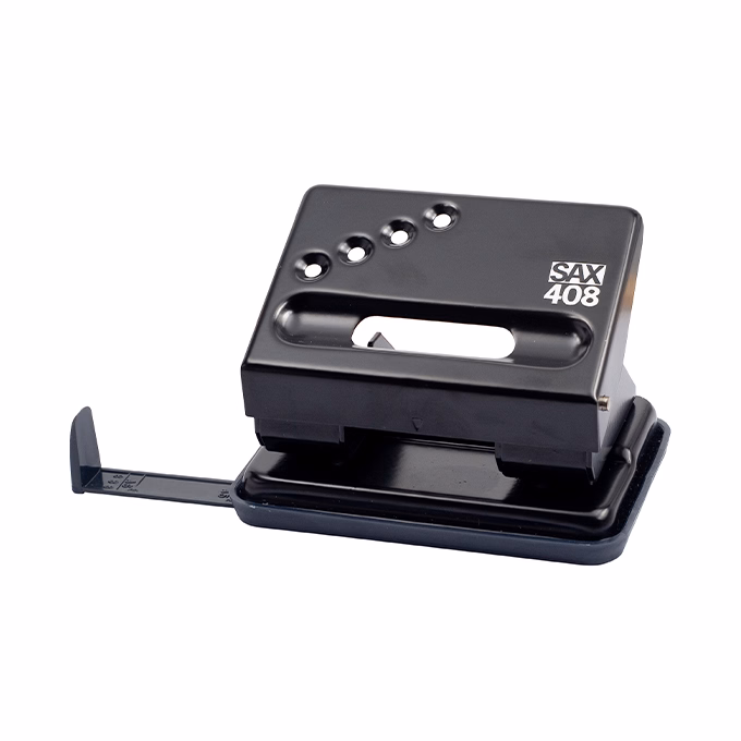 Lyukasztó SAX 408 2 lyukú fém 30 lap fekete