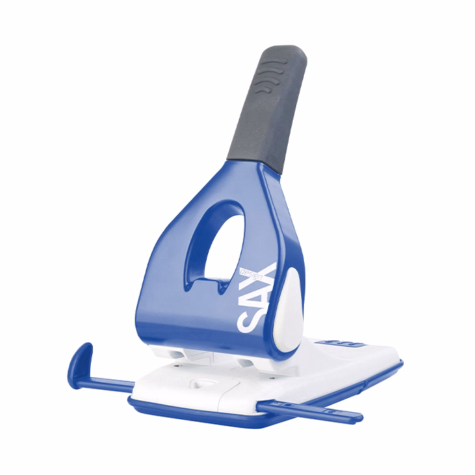 Lyukasztó SAX 618 Design 2 lyukú fém 65 lap kék