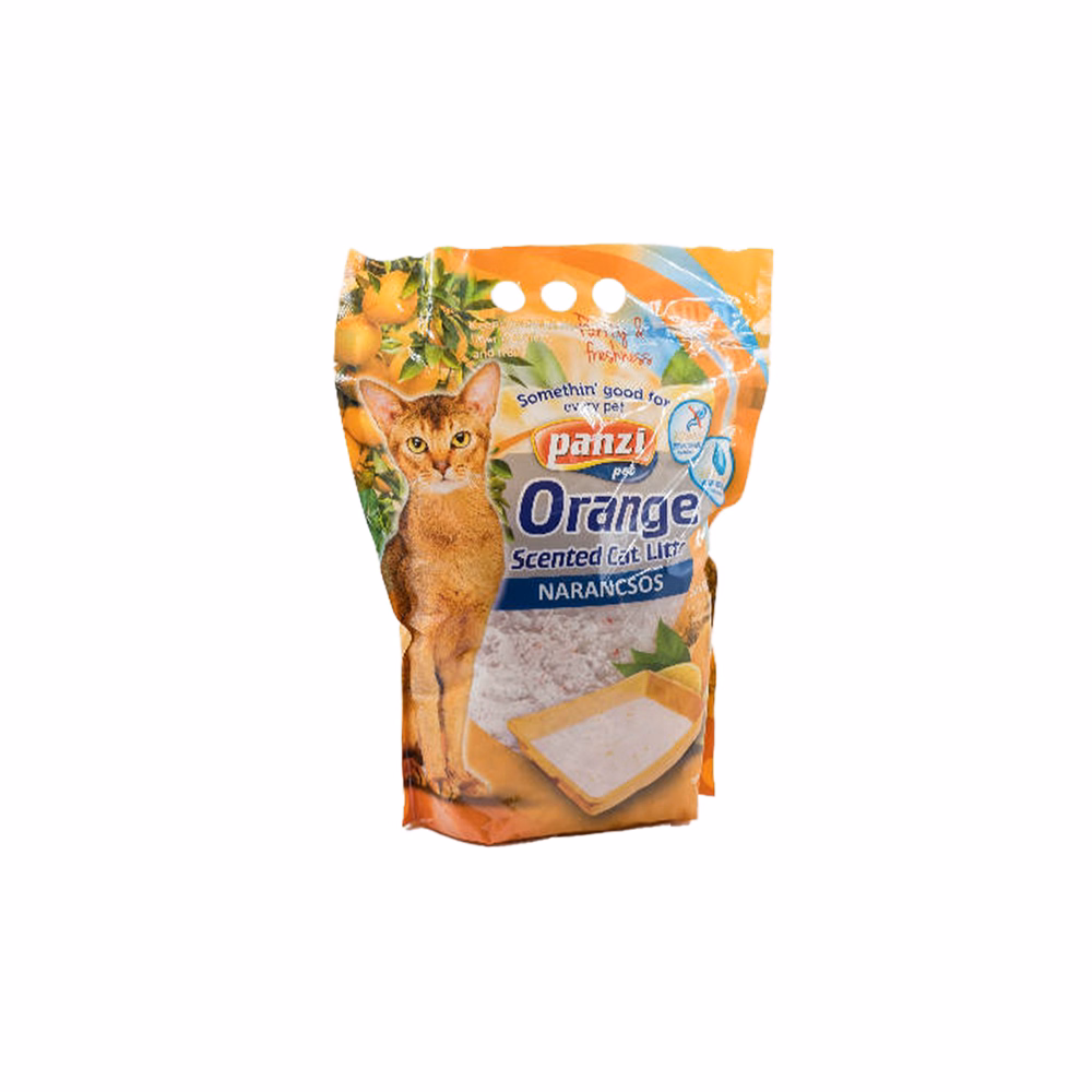 Macskaalom PANZI silica narancs illattal 3,8 l Macskaalom PANZI silica narancs illattal 3,8 l
