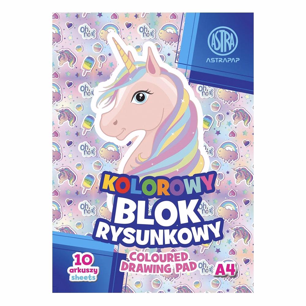 Másolópapír készlet ASTRA PAP 80 g A/4 10 íves színes szélű Pixel és Unicorn
