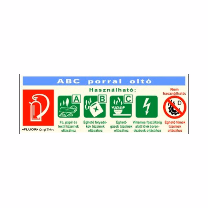 Matrica ABC porral oltó fehér "F"