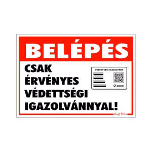 Matrica Belépés érvényes védettségi igazolvánnyal 11,5x16,5 cm "K"