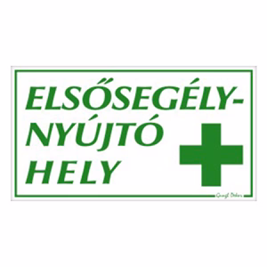 Matrica Elsősegélynyújtó hely  17,5 x 25 cm "C"