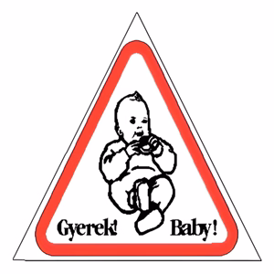 Matrica Gyermek az autóban fehér "B"