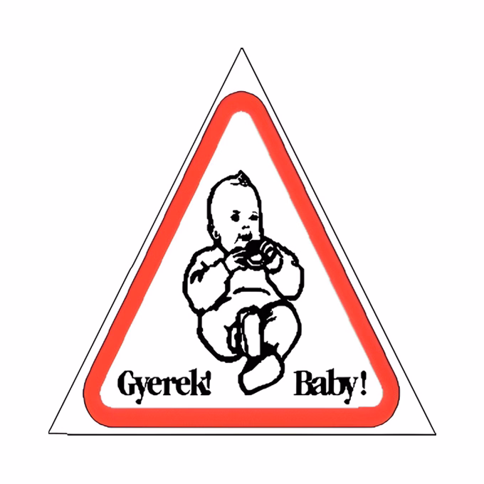 Matrica Gyermek az autóban fehér "B"