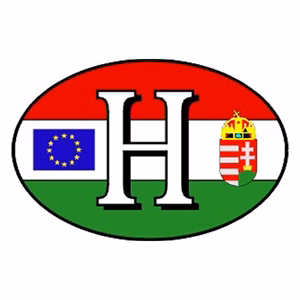 Matrica H betűs zászló fehér "B"