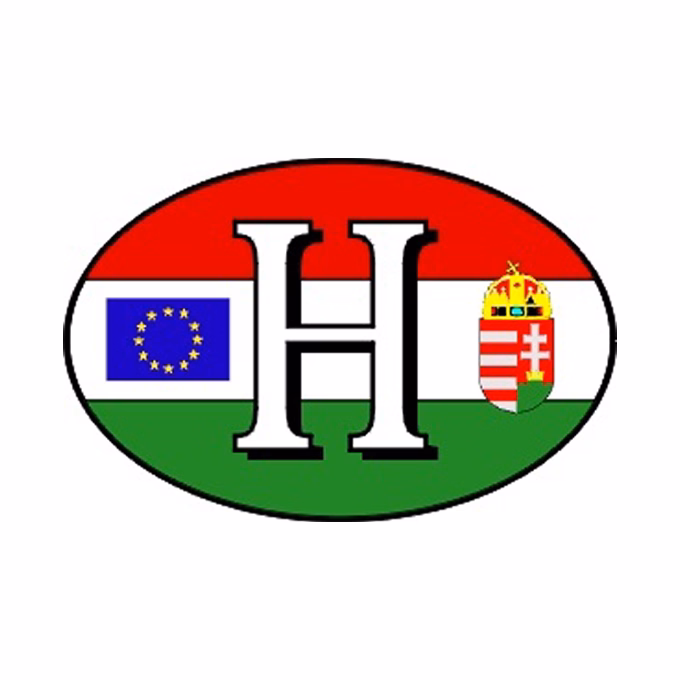 Matrica H betűs zászló fehér "B"