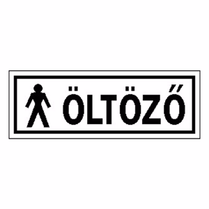 Matrica Öltöző férfi fehér "A"