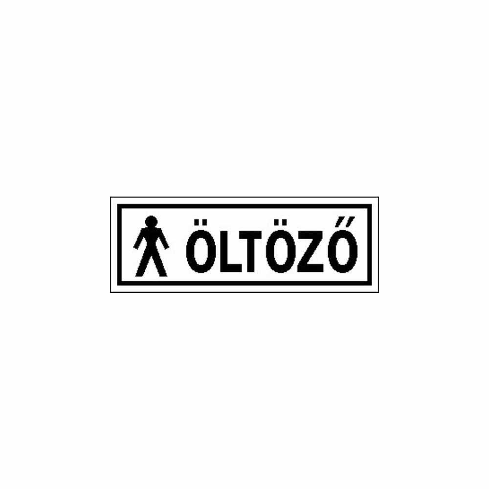 Matrica Öltöző férfi fehér "A"