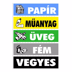 Matrica Szelektív kuka vágható "C"