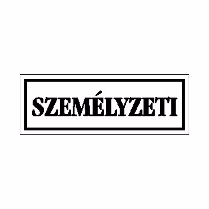 Matrica Személyzeti fehér "A"