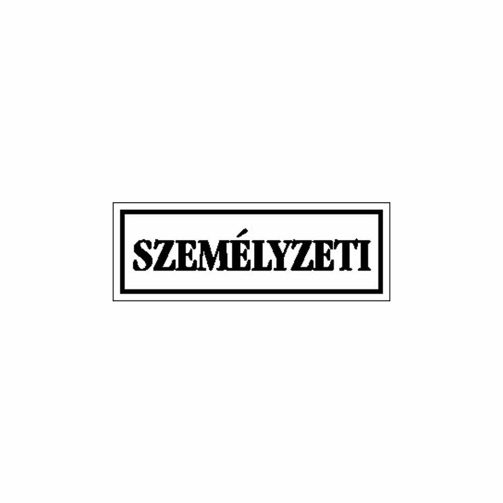 Matrica Személyzeti fehér "A"
