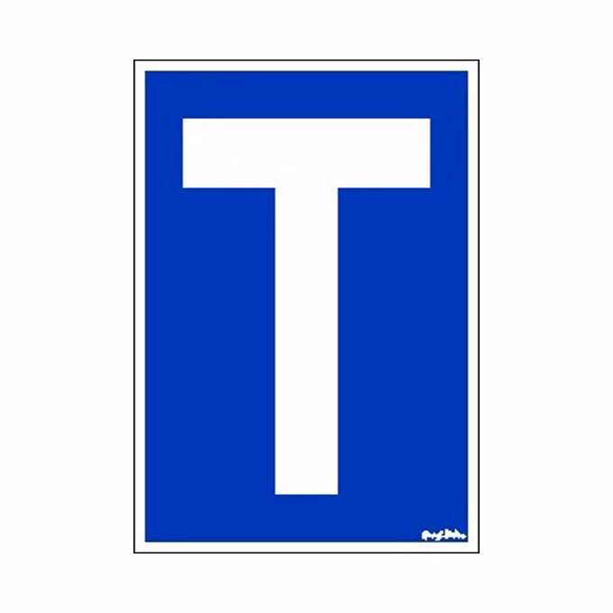 Matrica T betű kék "C"