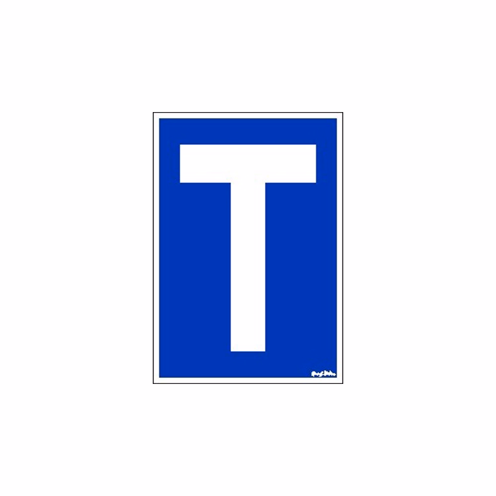 Matrica T betű kék "C"