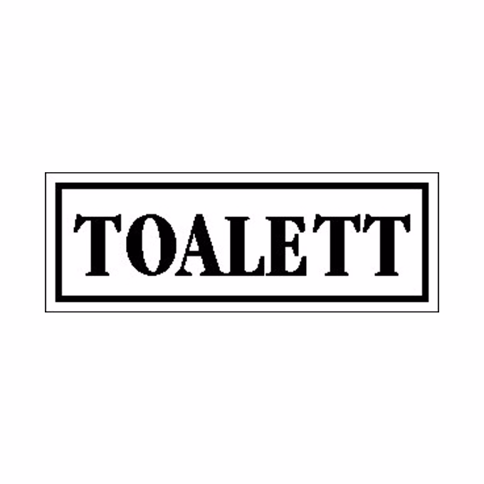 Matrica Toalett fehér "A"