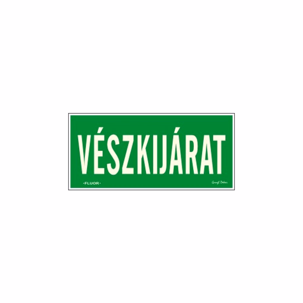 Matrica Vészkijárat zöld "F"