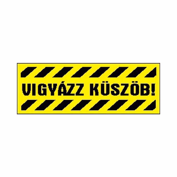Matrica Vigyázz küszöb! sárga "A"