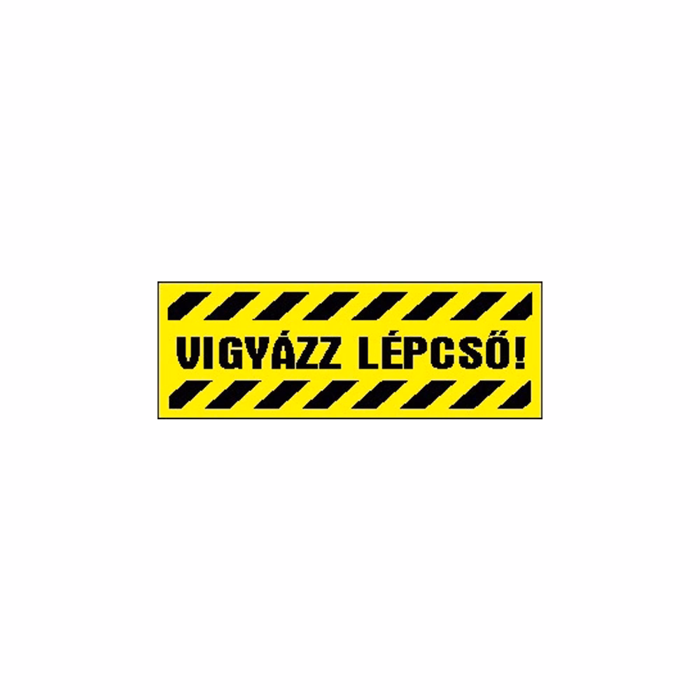Matrica Vigyázz lépcső! sárga "A"