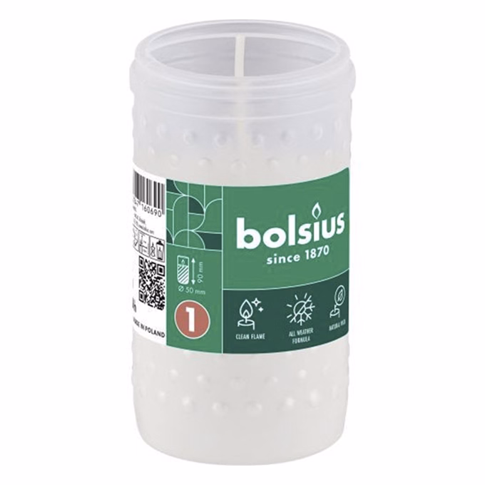 Mécses betét BOLSIUS 57 g 90 mm 24 órás fehér