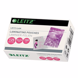 Meleglamináló fólia LEITZ ILam mini 125 mikronos 54x86 mm 100 darabos