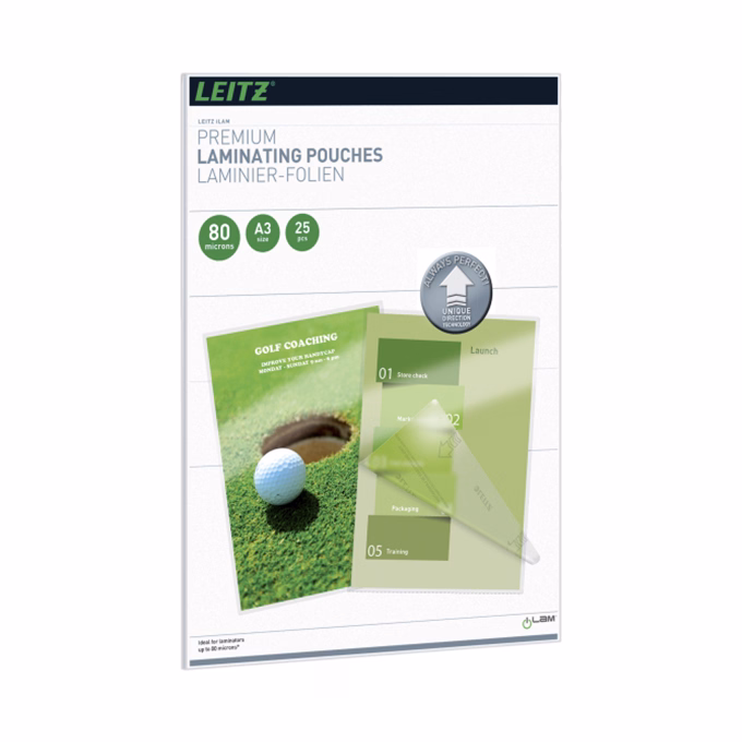 Meleglamináló fólia LEITZ standrard A/3 80 mikronos UDT technológiával 25 darabos