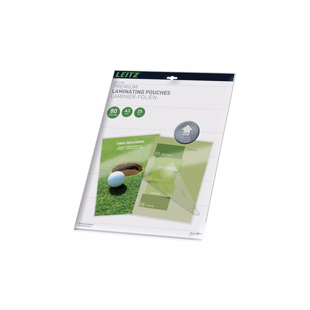 Meleglamináló fólia LEITZ standrard A/3 80 mikronos UDT technológiával 25 darabos