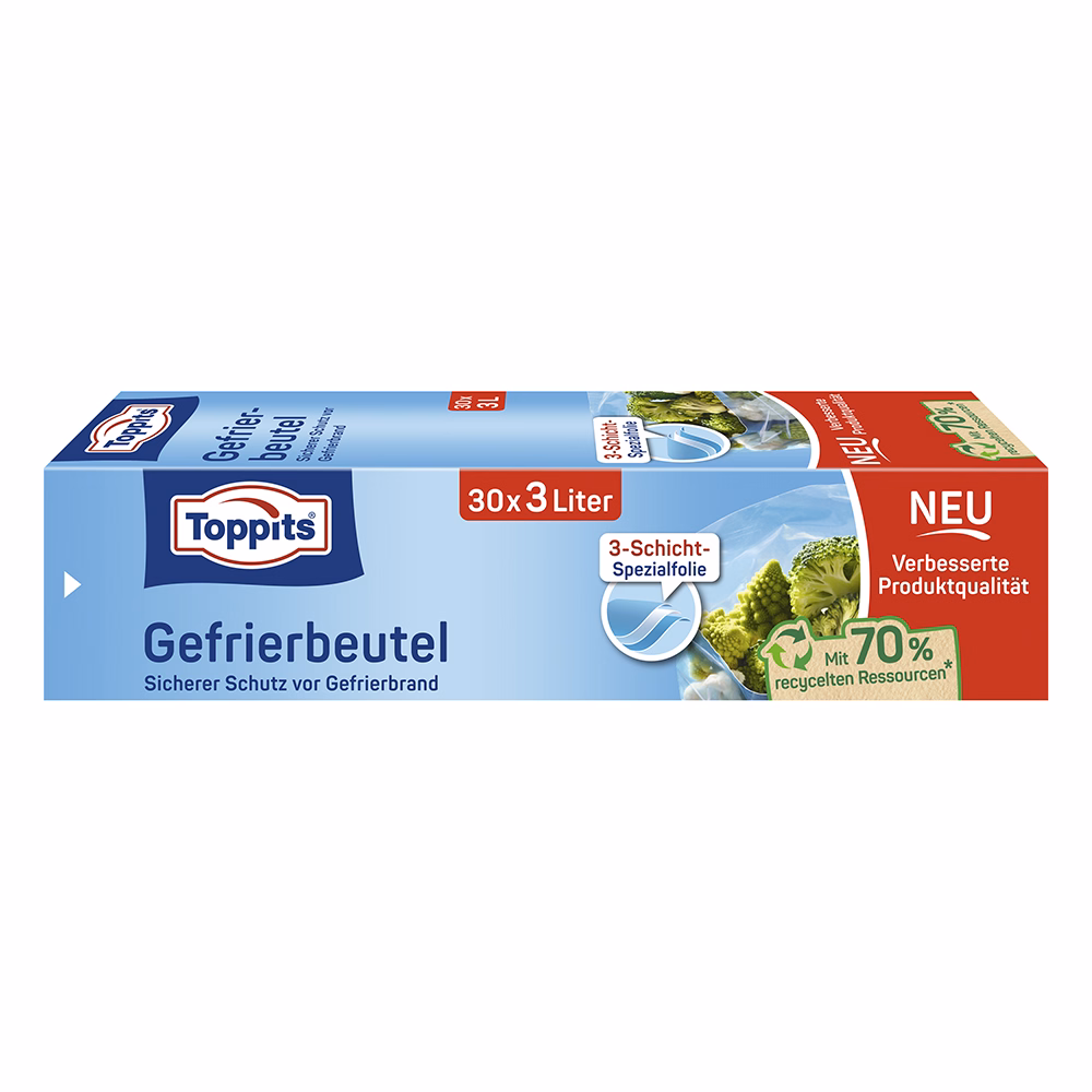 Mélyhűtő tasak TOPPITS 3L-es 30 darabos