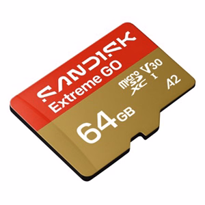 Memóriakártya SANDISK microSDXC Extreme GO U3 V30 64 GB